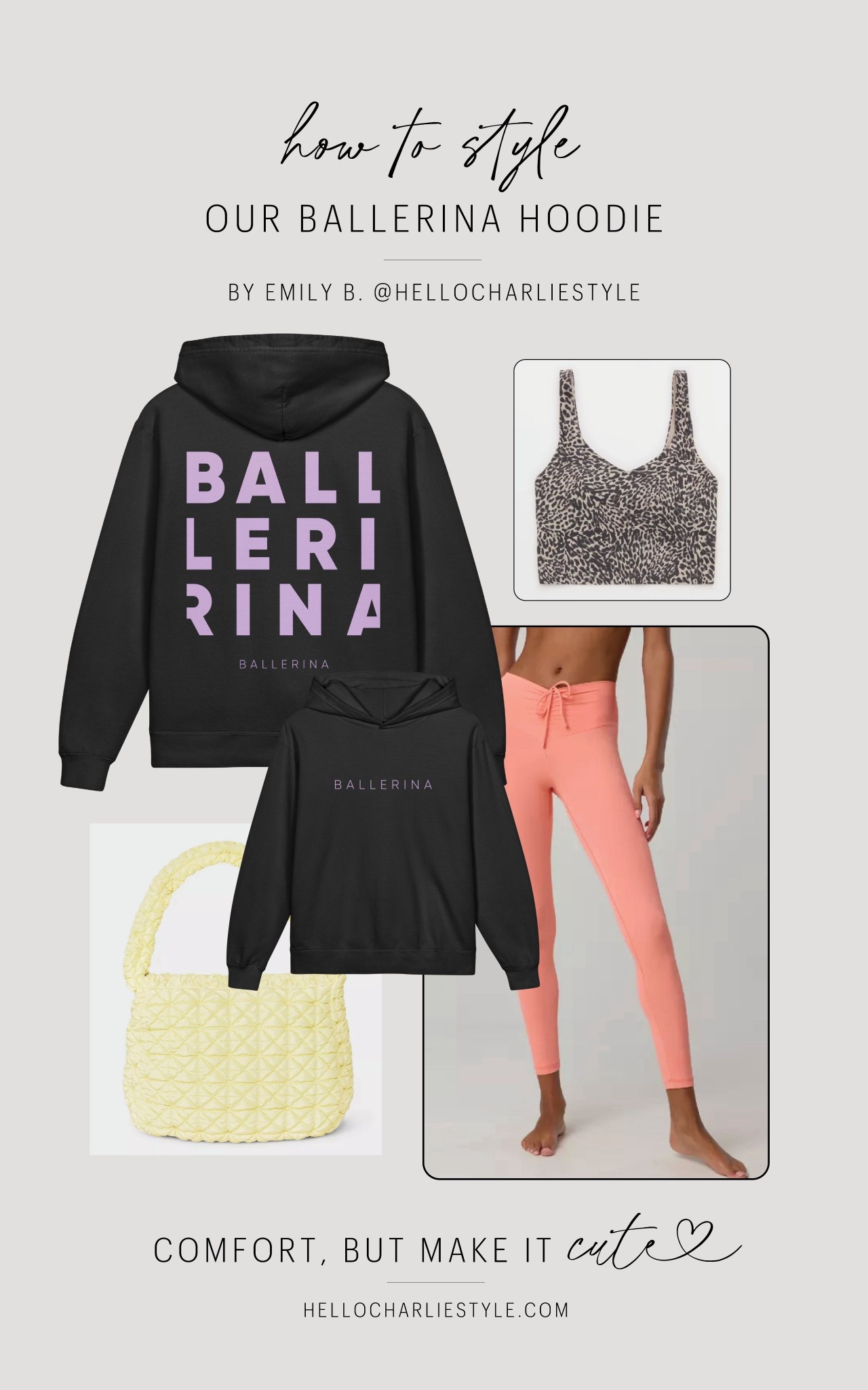 How to style our Ballerina hoodie for a day at dance our a comfy weekend look. 
Vibrant leggings, animal print sports bra top and a fun bag to tote your dance gear. 


#LTKgrwm #LTKootd #LTKdayinmylife