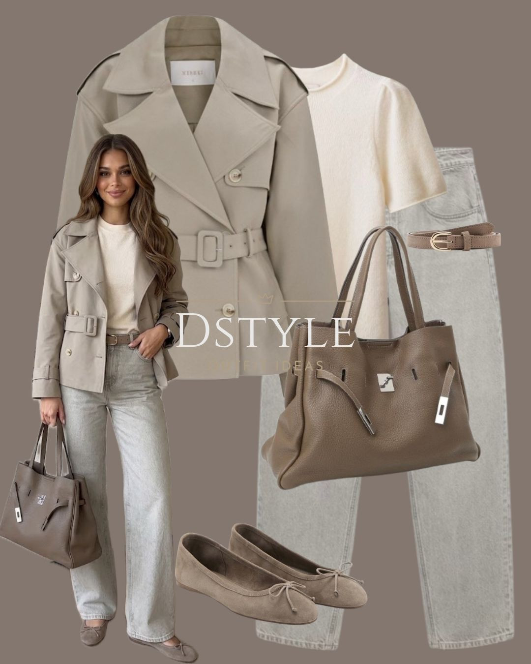 Timeless neutrals for effortless elegance ✨ Anchored by the SAOIRSE Belt Soft Structural Shoulder Tote Large in Elephant Grey to hold everything in style.

#LTKootd #LTKWorkwear