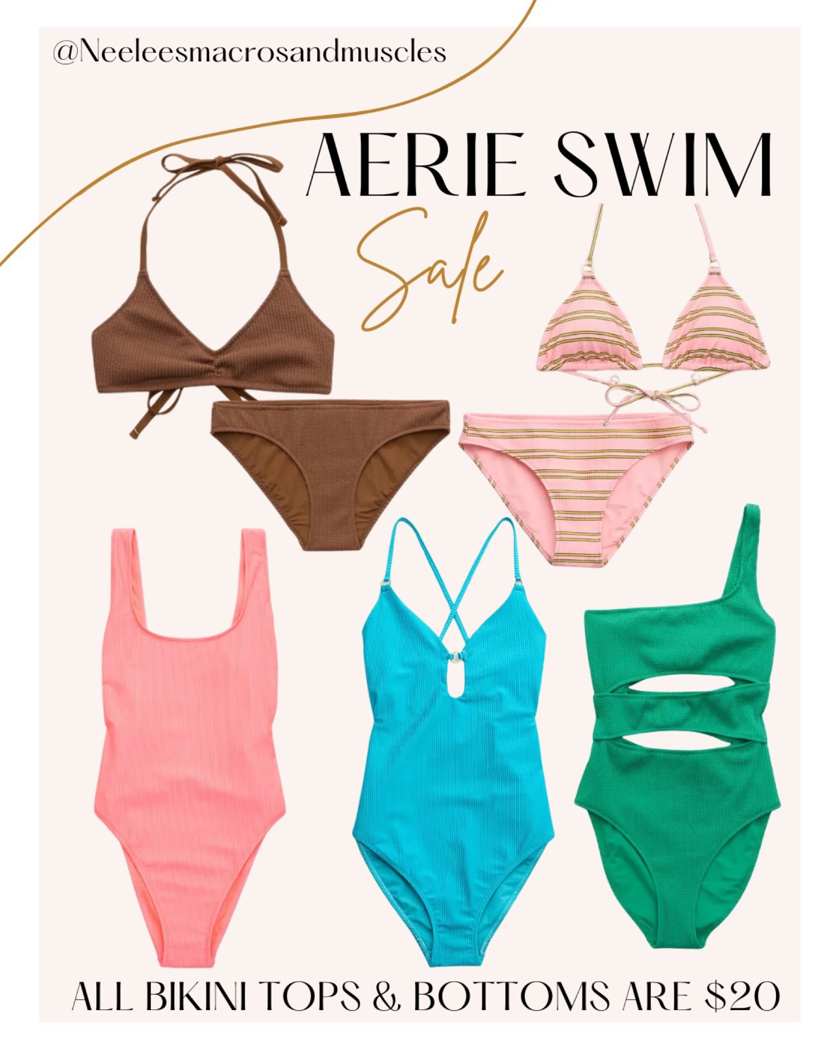 ✨ Aerie Swim Sale✨

Bikini tops and bottoms are ONLY 20$?!?! RUN!😍😍😍

#LTKswim #LTKtravel #LTKfitness