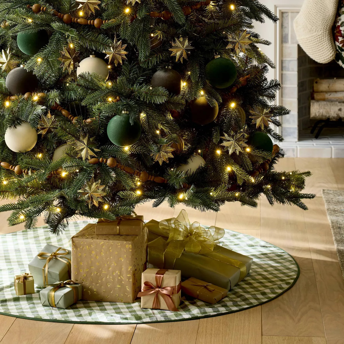 Gingham Tree Skirt Green - Threshold™ designed with Studio McGee | Target