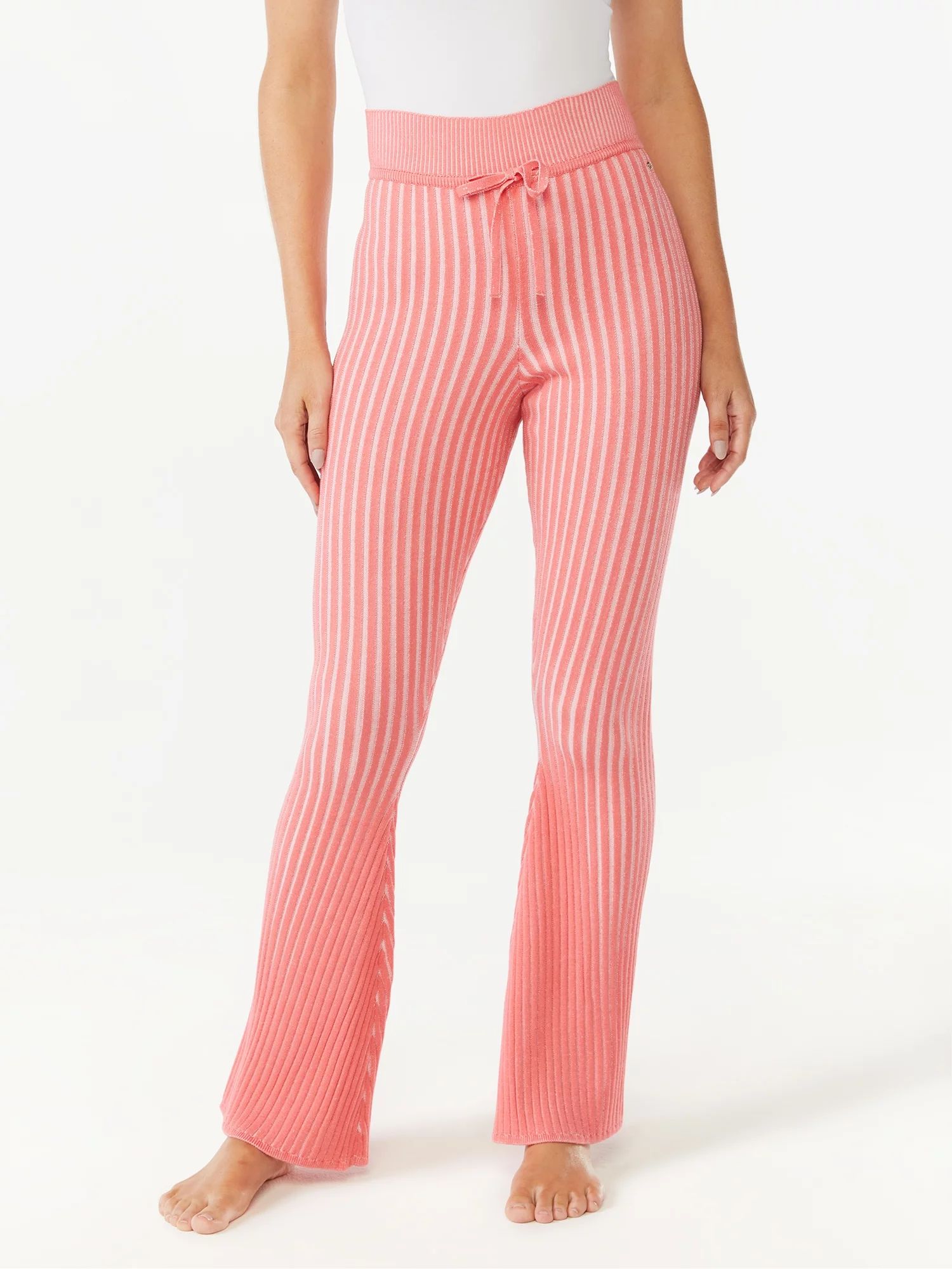 Sofia Intimates by Sofia Vergara Women's Ribbed Flare Pants | Walmart (US)