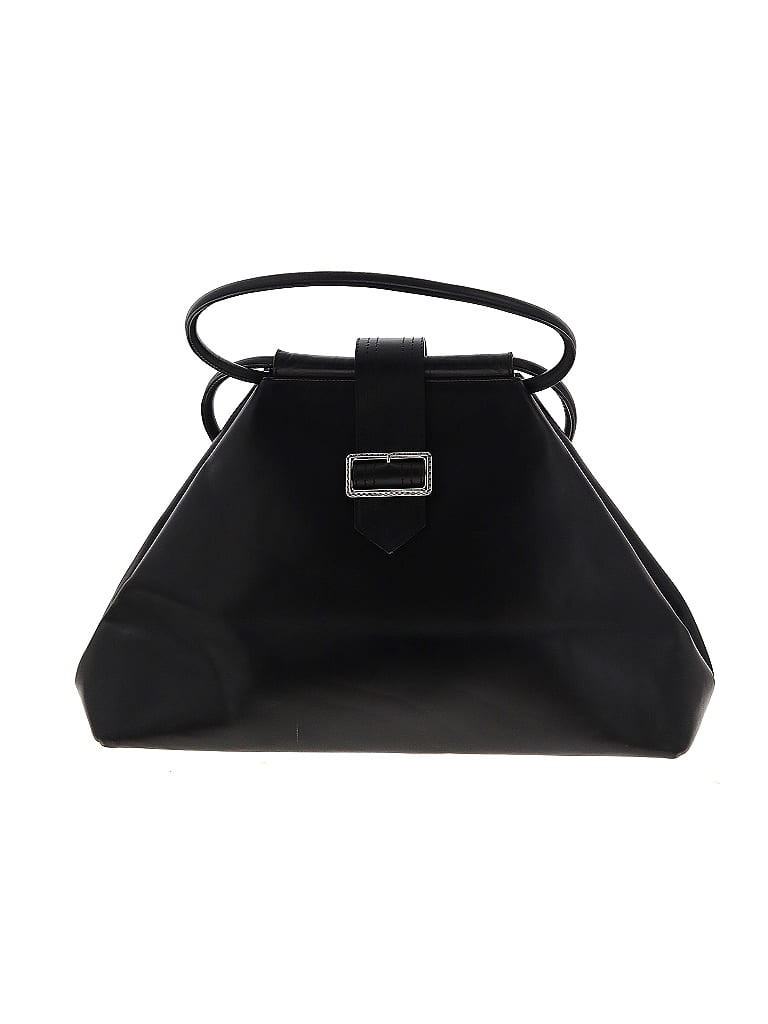 Burberry Leather Shoulder Bag: Black Solid Bags | ThredUp
