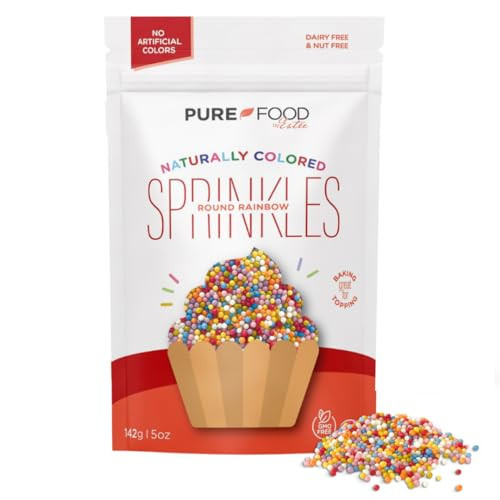 Pure Food By Estee Rainbow Nonpariels Sprinkles, 141 GR | Amazon (US)