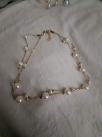 1pc Minimalistic Creative Chain & Faux Pearl Double Layer Necklace For Women | SHEIN