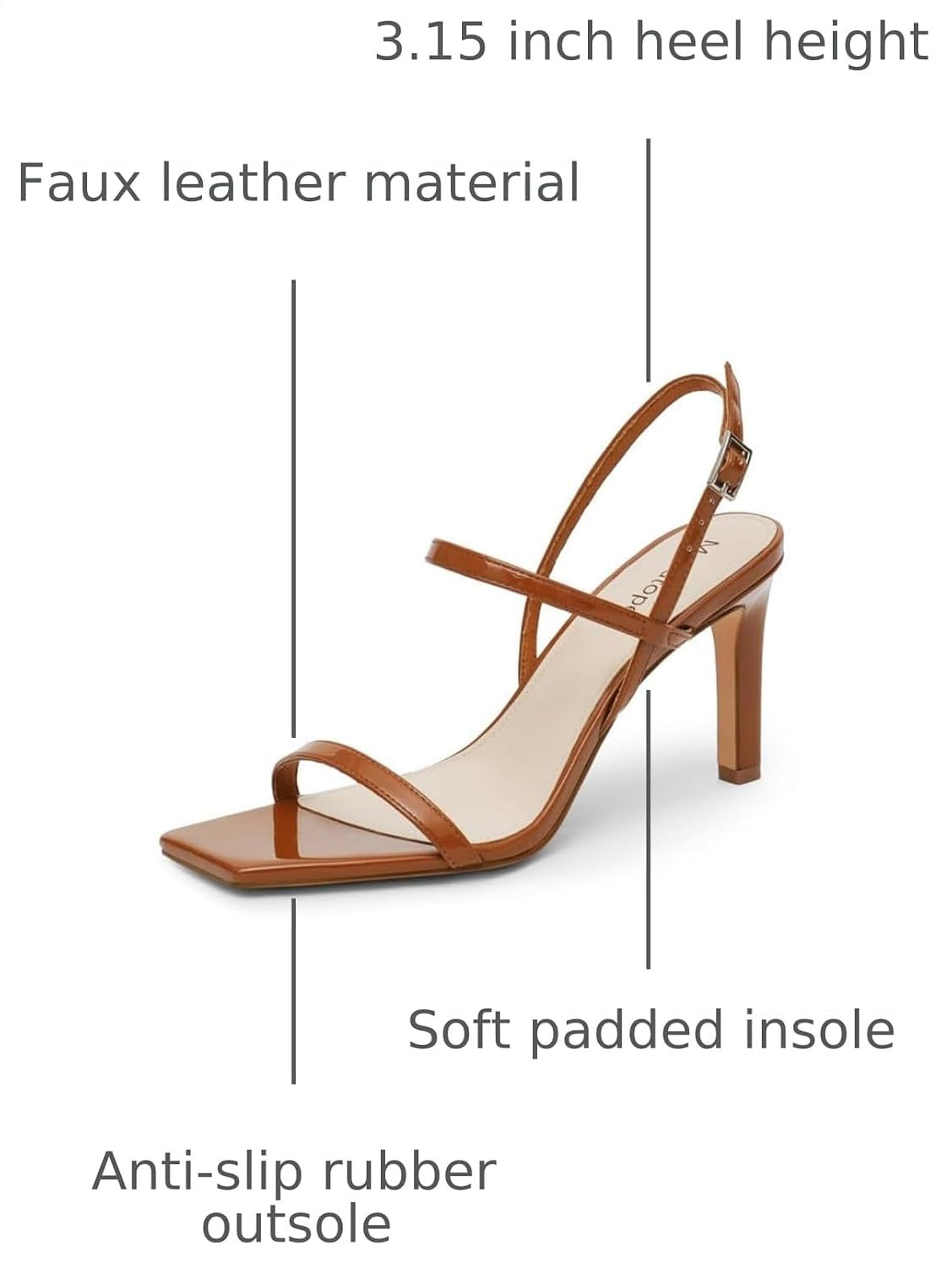 Modatope Womens Sandals Open Toe Strappy Sandals Ankle Strap High Heel Sandals for Women | Amazon (US)