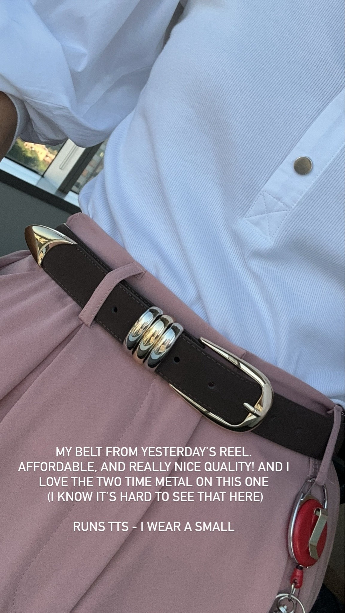 Love this affordable belt. Runs TTS I wear a small