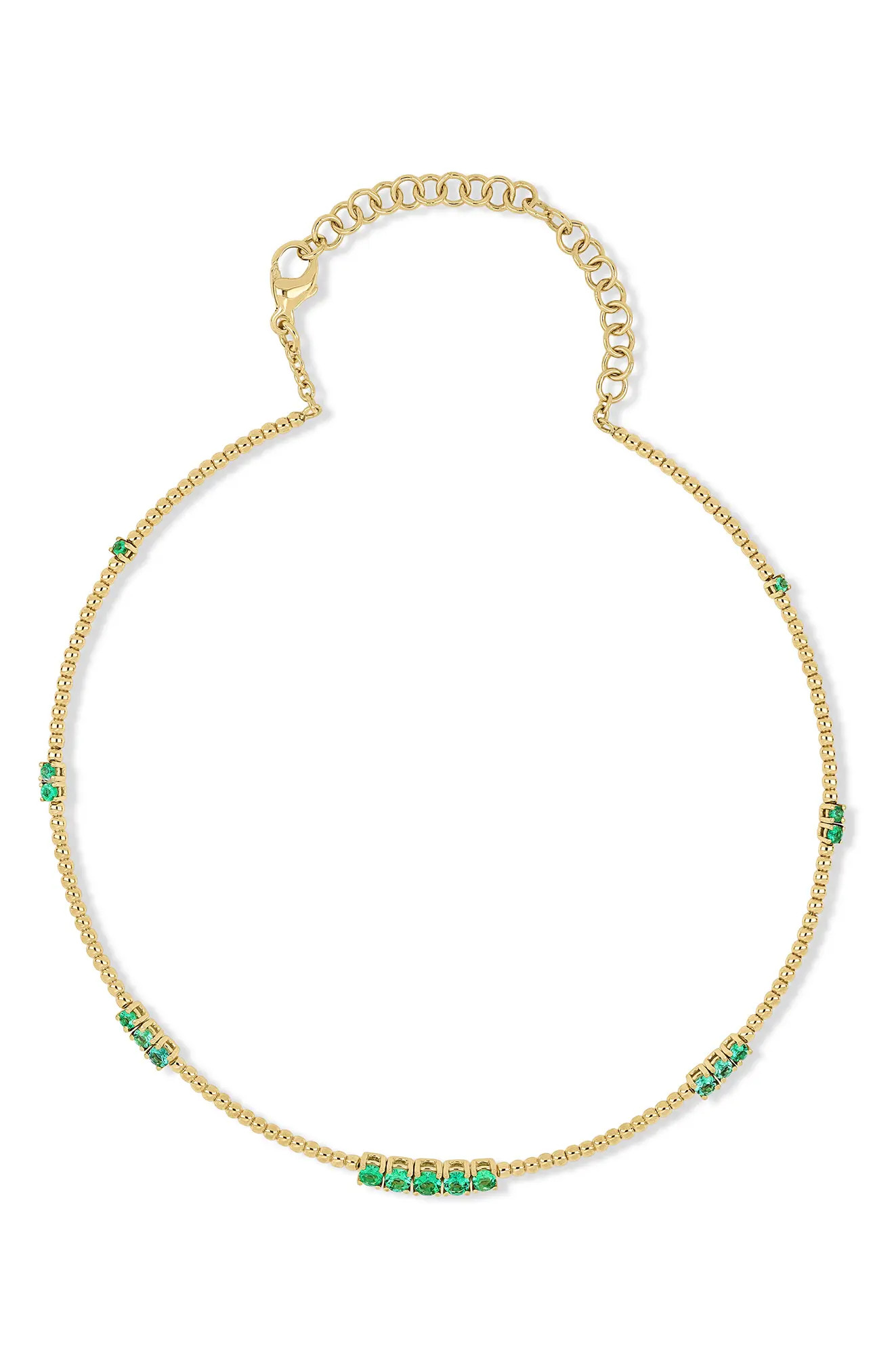 18K Gold El Mar Emerald Choker Necklace (Online Trunk Show) (Women) | Nordstrom | Nordstrom