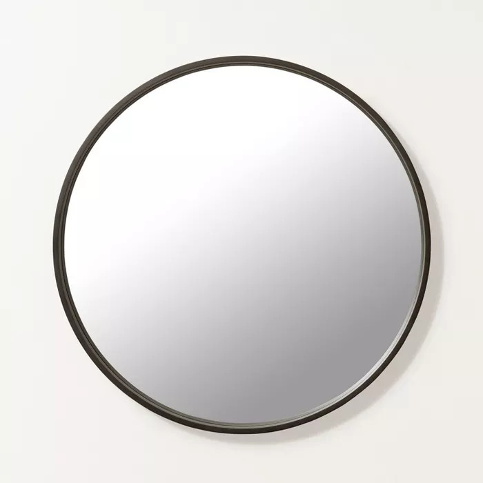 30" Round Framed Mirror Black - Hearth & Hand™ with Magnolia | Target