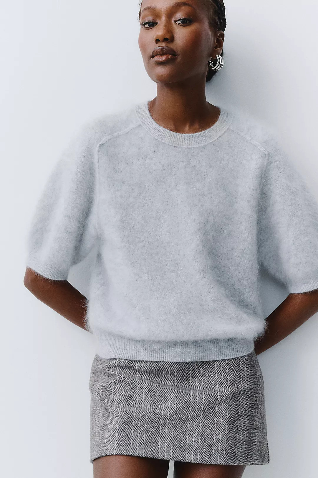 Pilcro Kaia 100% Cashmere Short Sleeve Sweater | Anthropologie (US)