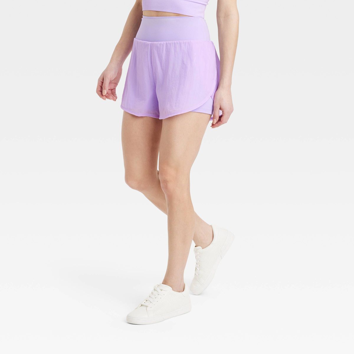Women's Woven High-Rise 2-in-1 Run Shorts 3" - All In Motion™ | Target