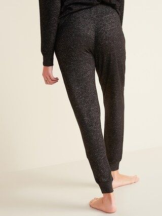 Mid-Rise Plush-Knit Jogger Pajamas for Women | Old Navy (US)