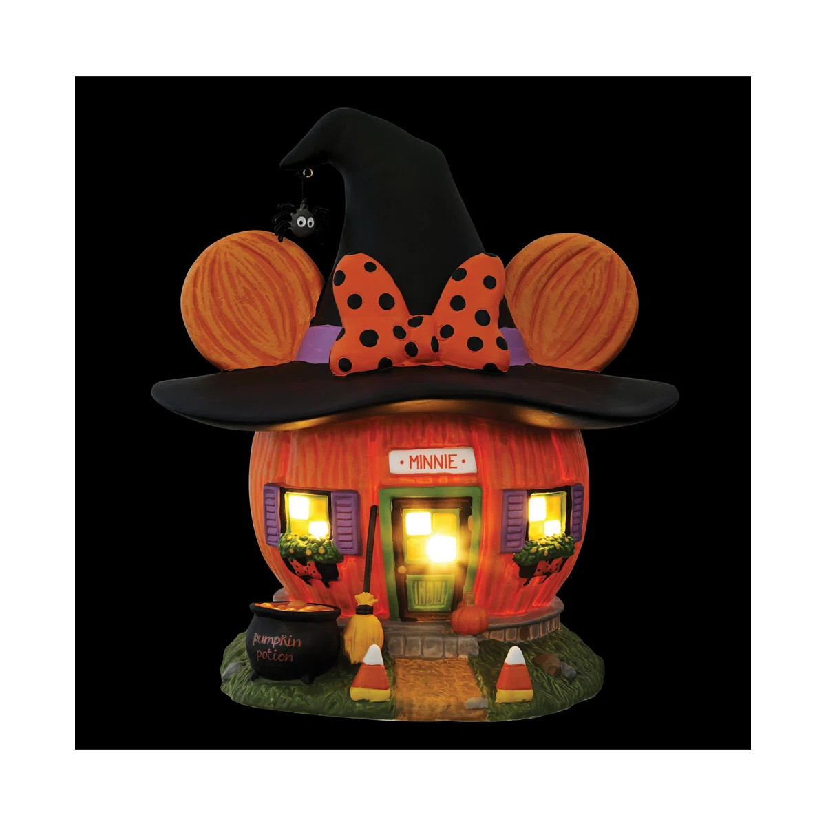 Disney Village Minnie's Pumpkintown House Lit Village Building 7.8in H | Wayfair North America