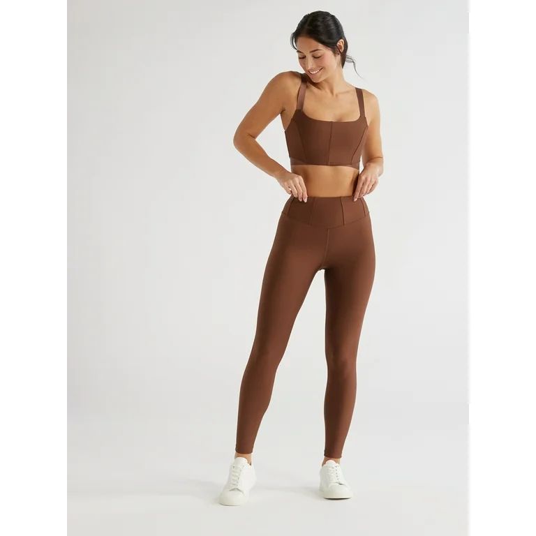 Sofia Active Women's Sleek Corset Medium Impact Sports Bra, Sizes XS-2XL | Walmart (US)