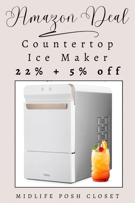 Amazon deal! This neutral countertop icemaker makes nuggets for ice and is now 22% plus an extra 5% off!

#LTKHome #LTKSeasonal #LTKSaleAlert