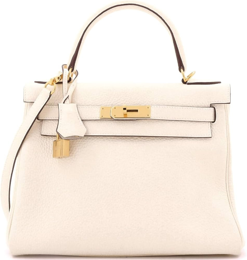 Amazon.com: Hermes, Pre-Loved Kelly Handbag Light Clemence with Gold Hardware 28, Neutral : Luxur... | Amazon (US)