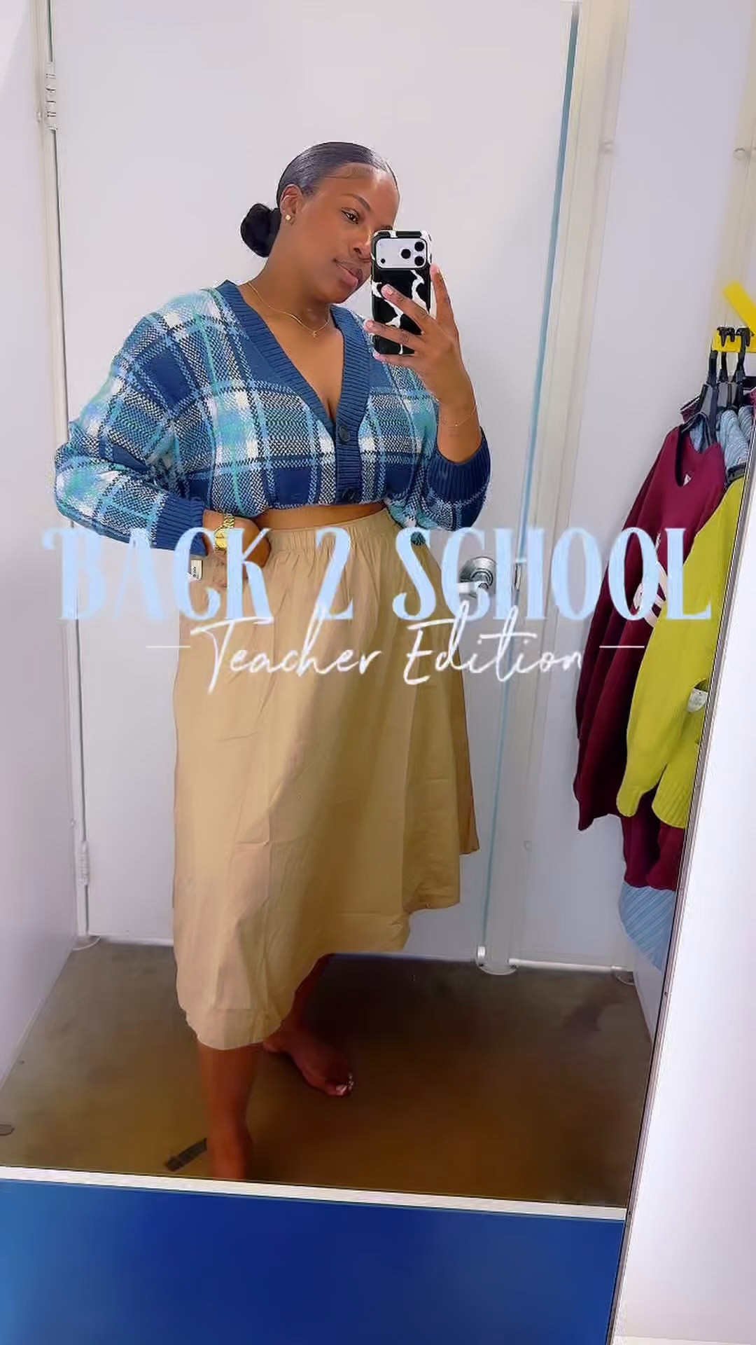 Teachers!!! This is for YOU! it’s almost sweater weather, these sweaters matched with this poplin midi skirt “TOO GOOD” 

-size down on the skirts wearing a large
- size down on sweaters for a tighter fit

#LTKMidsize #LTKTall #LTKPlusSize