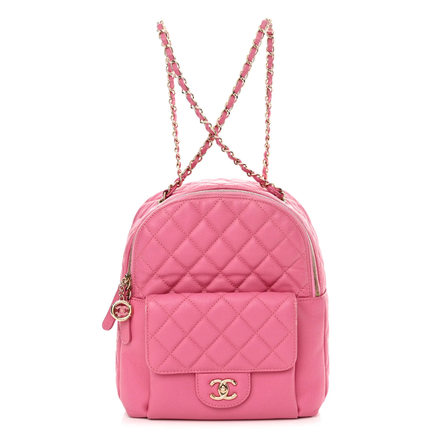 Caviar Quilted Large CC Day Backpack Pink | FASHIONPHILE (US)