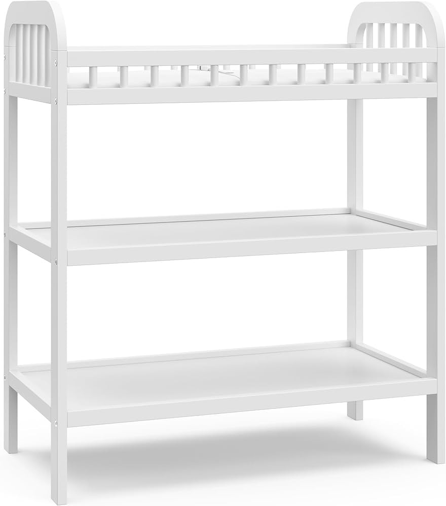 Storkcraft Pasadena Changing Table with Water-Resistant Changing Pad (White) - GREENGUARD Gold Ce... | Amazon (US)