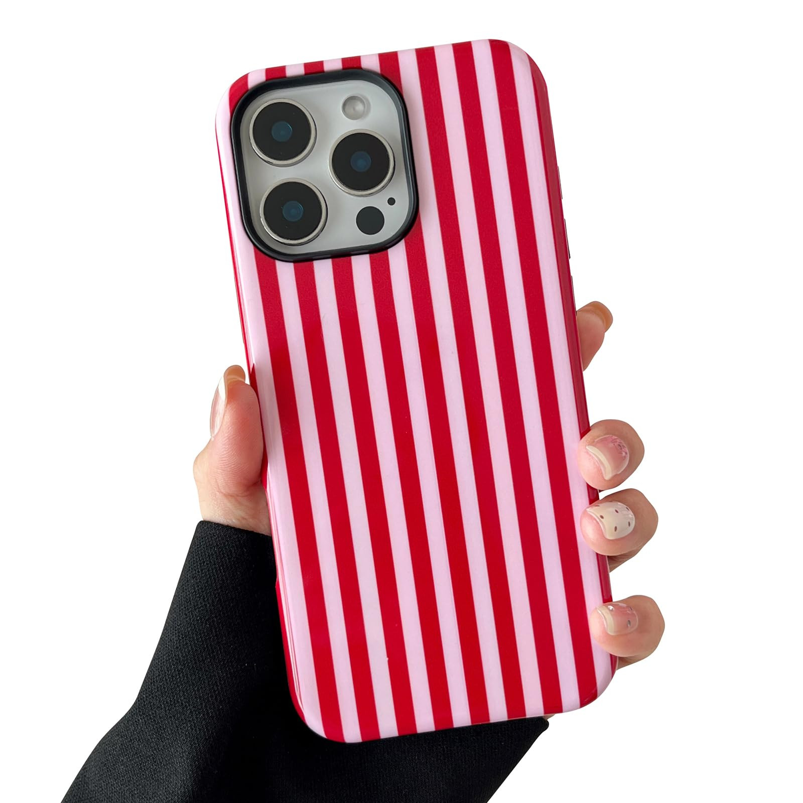 Compatible with iPhone 16 Pro Max Case, Cute Fashion Aesthetic Striped Phone Case for Women, Shoc... | Amazon (US)