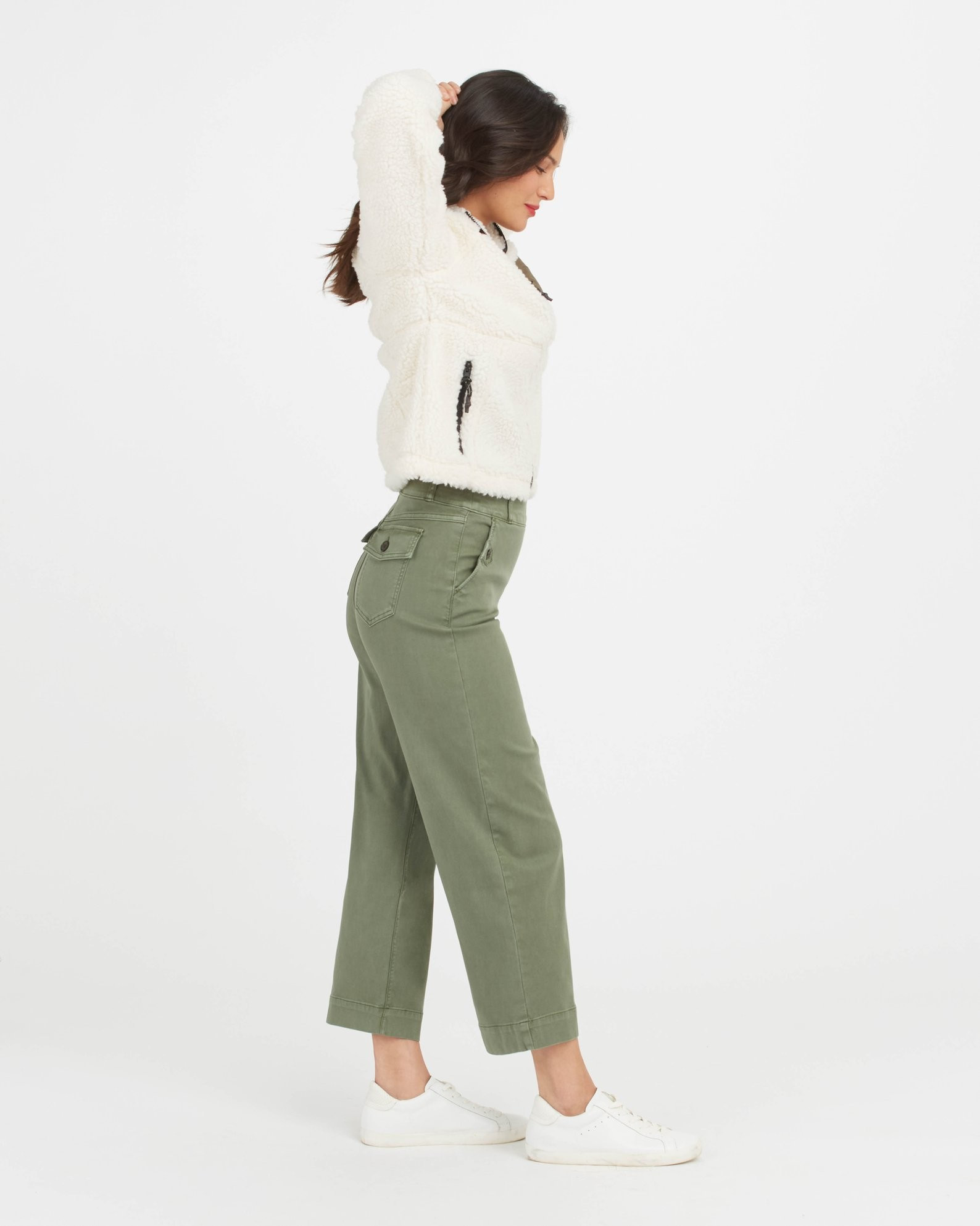 Stretch Twill Cropped Wide Leg Pant | Spanx