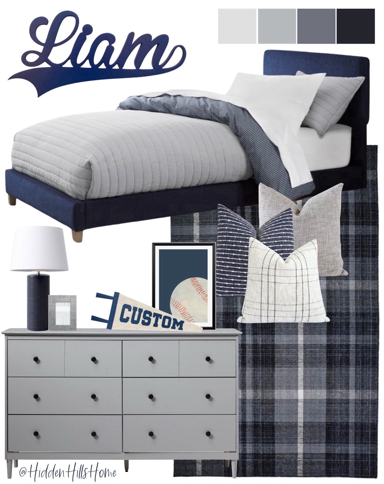 Boys bedroom mood board, teen boys room design ideas, plaid rug for boys bedroom, teen boys, blue modern transitional boys room mood board #boys


#LTKHome #LTKKids #LTKSaleAlert