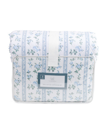 Cotton Botanical Ribbon Comforter Set | TJ Maxx