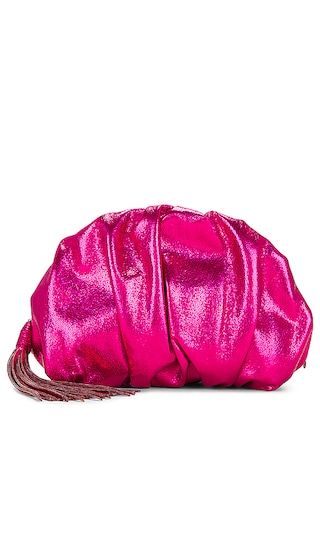 Ruched Clutch in Bouganville | Revolve Clothing (Global)