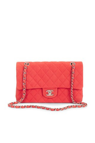 Chanel Cowhide Classic Double Flap Bag in Coral | FWRD 
