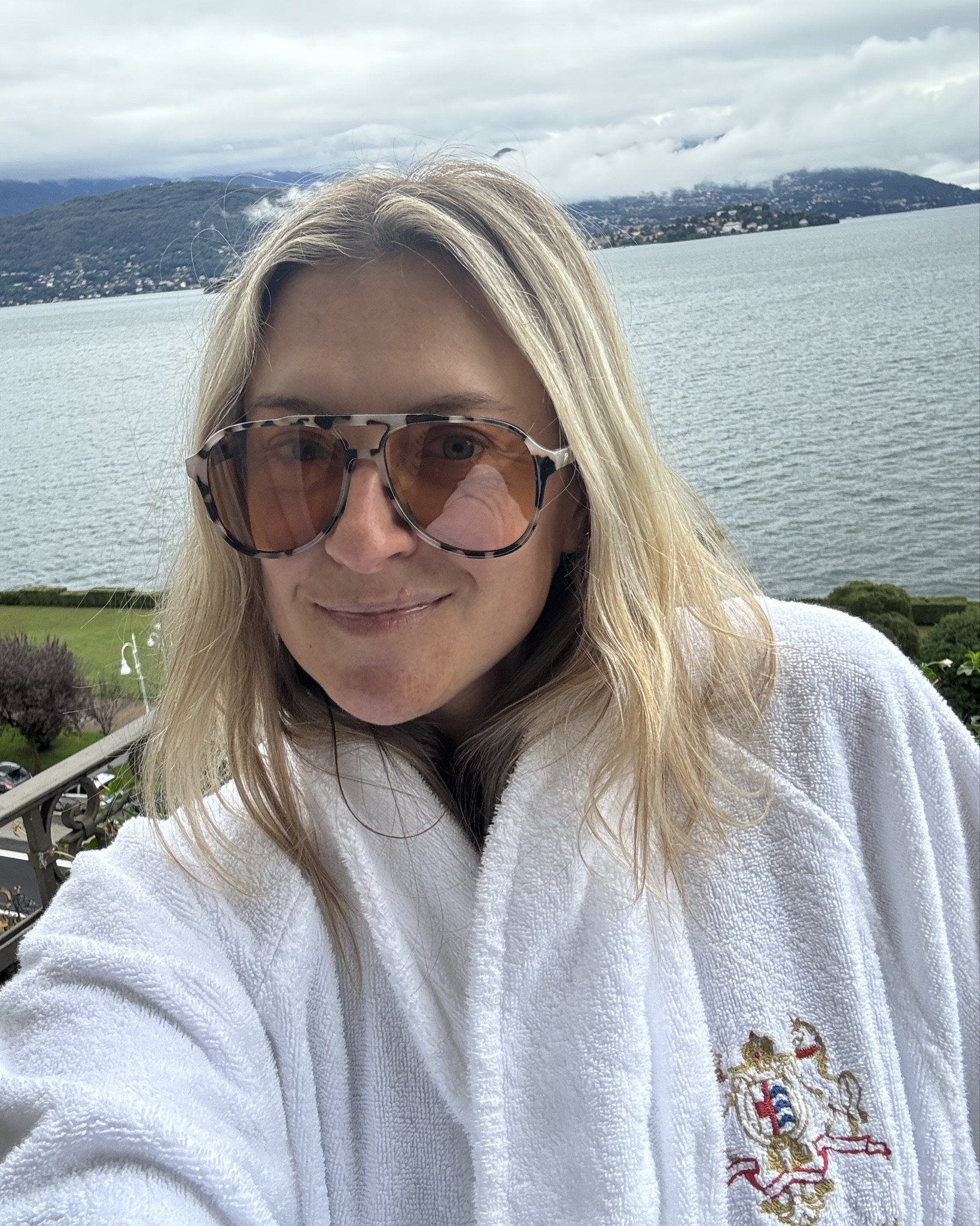 Buongiorno from Lake Maggiore Grand Hotel des iles Borromées.  New shades 🕶️ 

#LTKTravel #LTKStyleTip #LTKOver40