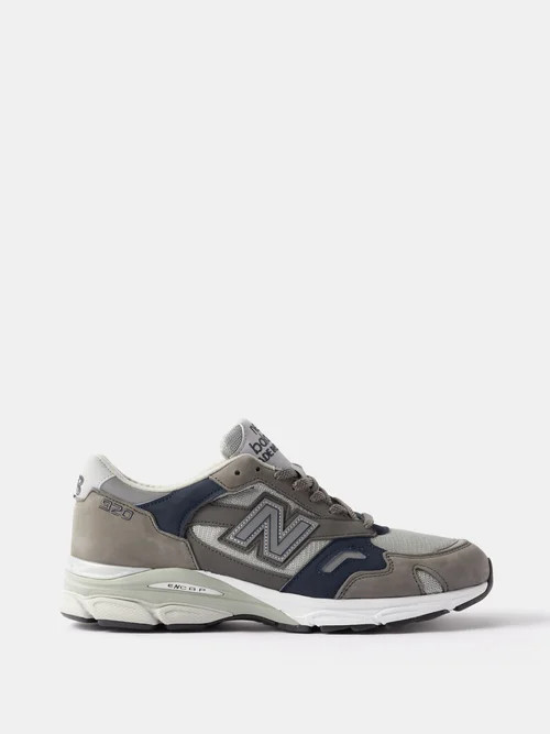 New Balance - Made In Uk 920 Suede And Mesh Trainers - Mens - Grey | Matches (US)