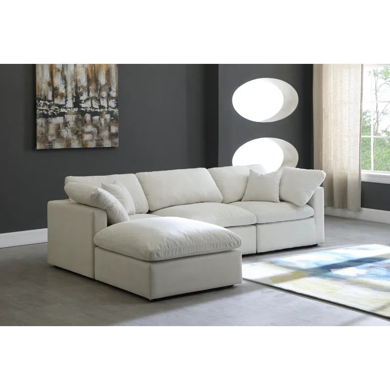 Atis 4 - Piece Velvet Sectional | Wayfair North America