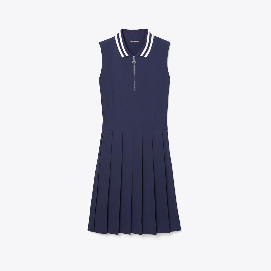 Tory Burch Performance Pleated-Collar Golf Dress | Tory Burch (US)