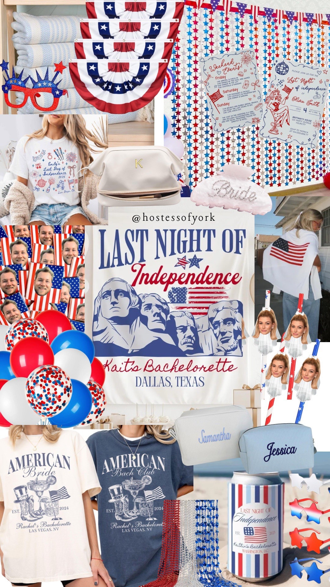 Last night of Independence fun bachelorette party theme! Perfect for summer! #memorialday #july4th #foundingfathers #bachelorette #bride #party #wedding #bridal # America #usa #party 

#LTKSeasonal #LTKParties #LTKWedding