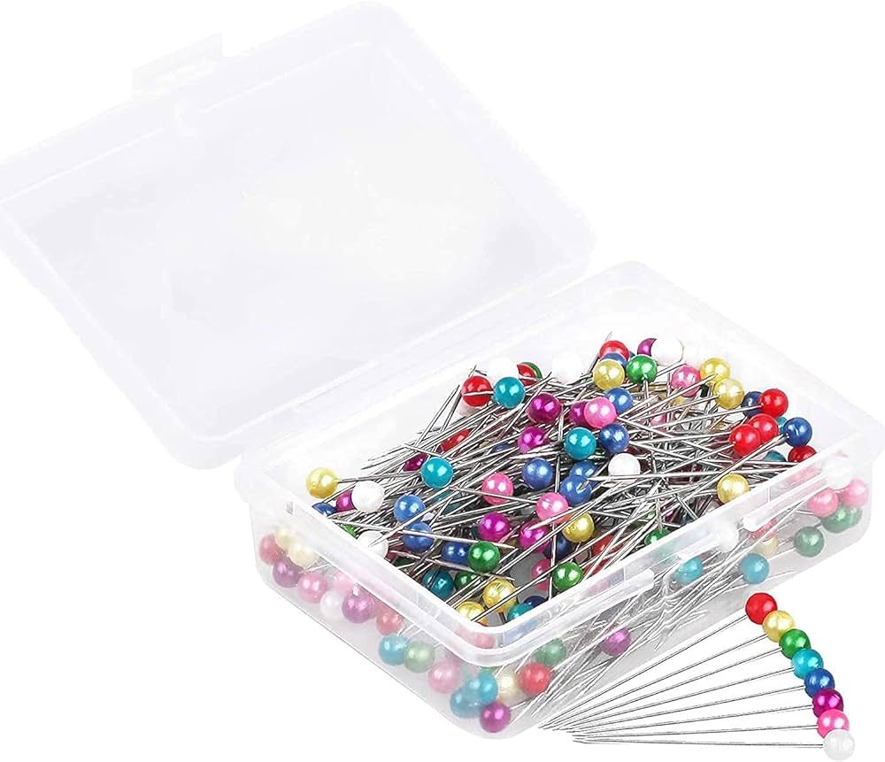 Sewing Pins, 600 PCS Straight Pins 1.6 in Pearlized Ball Head Pins, Sewing Pins for Fabric DIY Se... | Amazon (US)