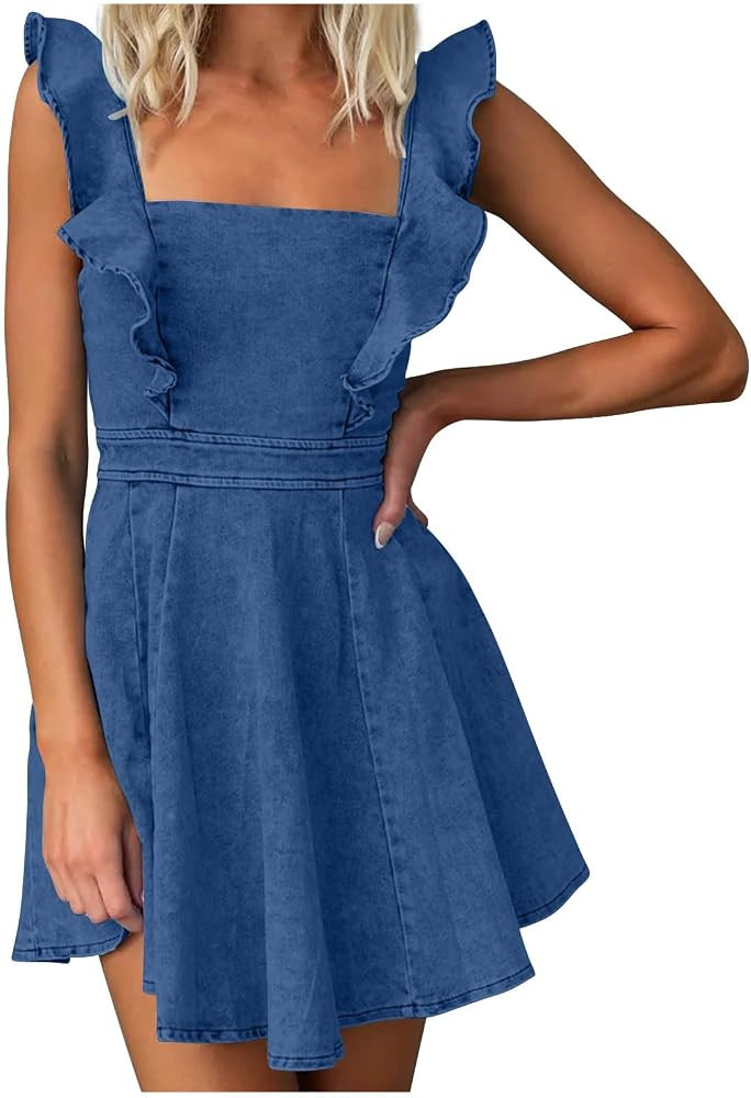 TARIENDY Cute Casual Dresses for Women,Women's Summer Ruffle Boho Dress Sleeveless Sundress Casua... | Amazon (US)