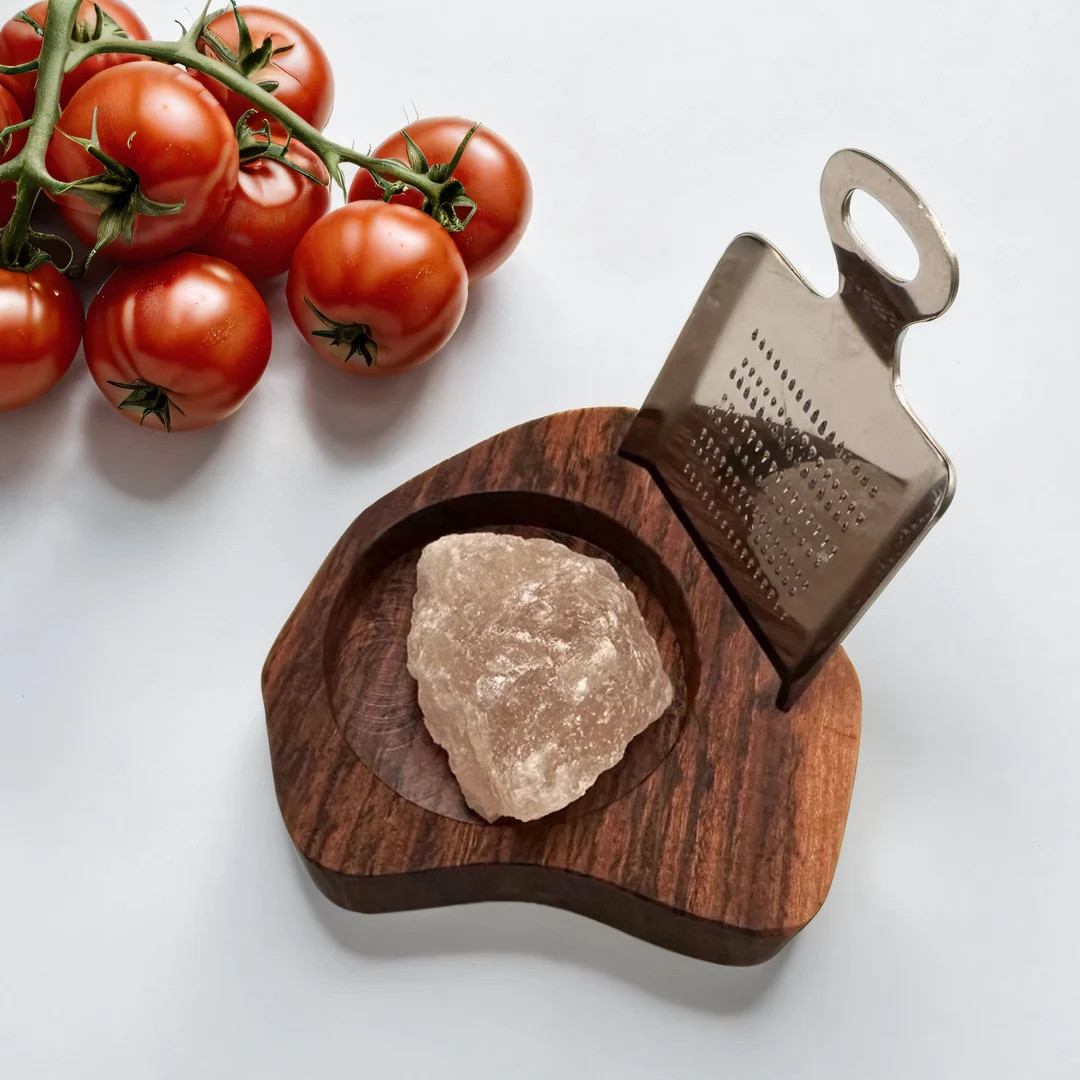 Salt Grater Grinder Mill Cellar - Precious Woods With A Steel Grater and A Piece of Red Salt - Pe... | Etsy (US)
