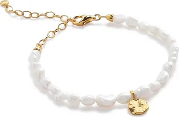 Monica Vinader Capri Keshi Pearl Beaded Pendant Bracelet | Nordstrom | Nordstrom