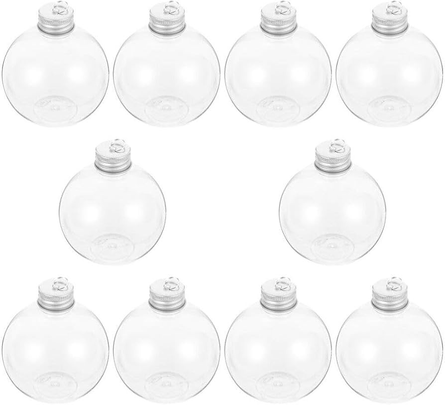 Milisten Christmas Drink Balls 10pcs Clear Ornament Balls Christmas Fillable Booze Tree Ornaments... | Amazon (US)