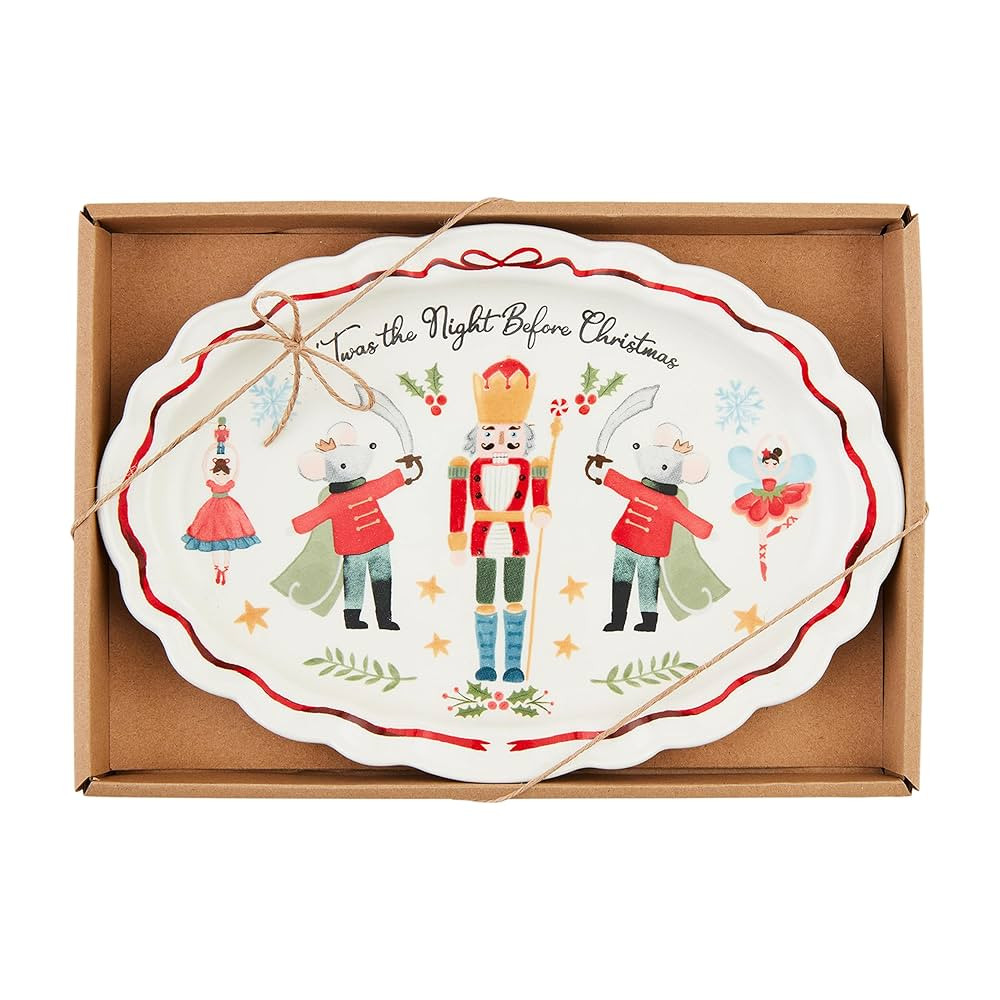 Mud Pie Ncracker Boxed Sentiment Plates, 6 3/4" x 9 3/4", White | Amazon (CA)