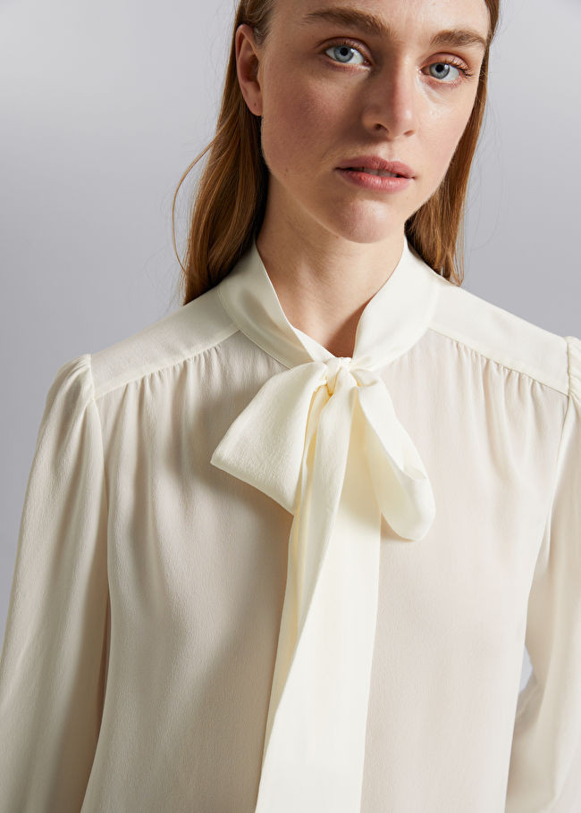 Neck Tie Silk Blouse | & Other Stories US