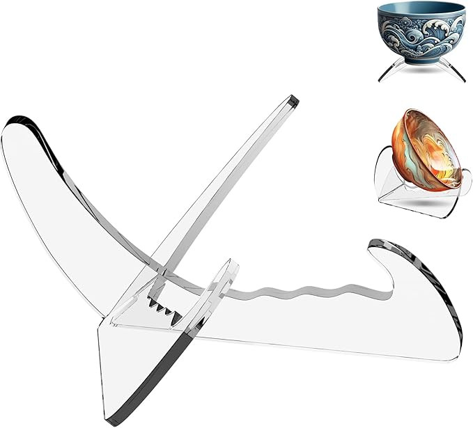 Boloyo "X Shape Acrylic Bowl Display Stand, 3.5 Inch 1PC Clear Acrylic Bowl Plate Platter Dish Ch... | Amazon (US)