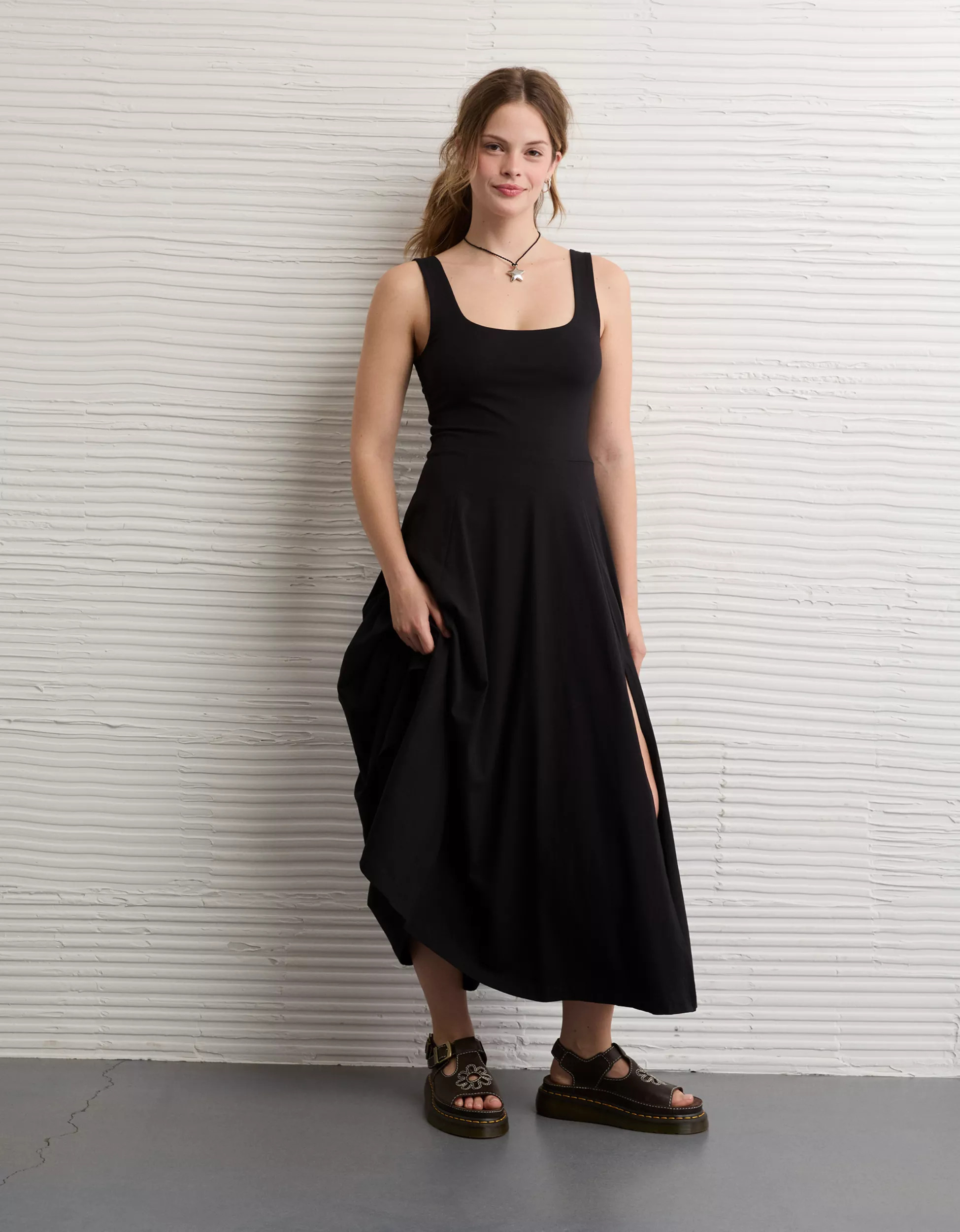 AE Scoop Neck Midi Dress | American Eagle Outfitters (US & CA)