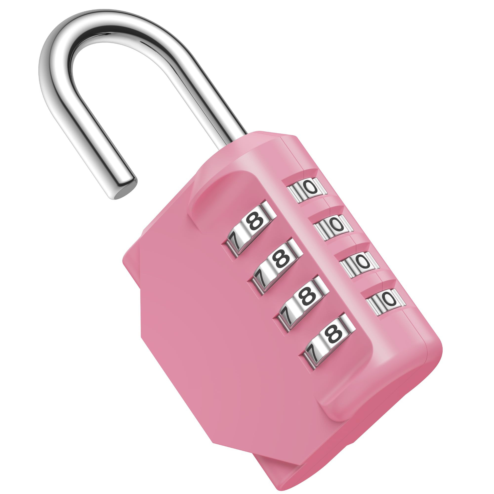 Puroma Combination Lock 4 Digit Waterproof Locker Locks Secure Outdoor Padlock for Gym Lockers, Toolboxes, Gates, Fences, Storage, Sports Locker, Cabinets (Basic Pink Rose) | Amazon (US)