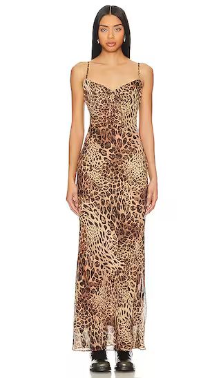 Dexi Maxi Dress in Brown Leopard | Revolve Clothing (Global)