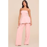 Light Pink Premium Tailored Straight Leg Pants | PrettyLittleThing US