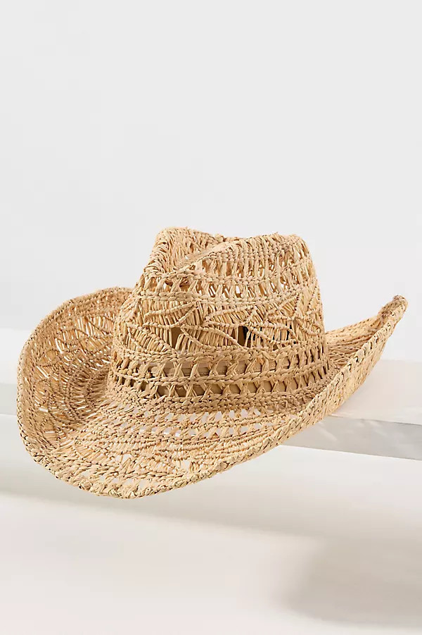 Flat-Brim Straw Rancher | Anthropologie (US)