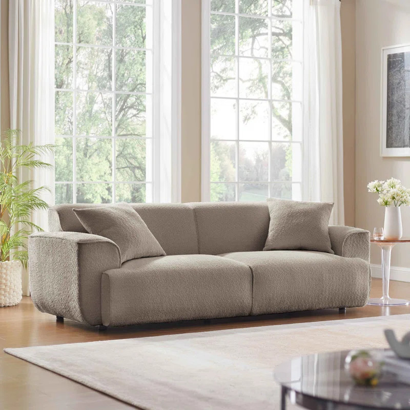 MINIMORE Modern Style Sofa 91" Round Arm Sofa | Wayfair North America