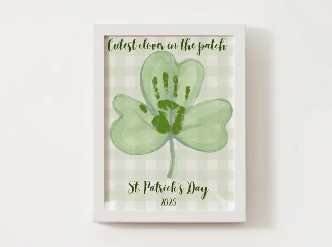 Cutest Little Clover in the Patch Hand/footprint Craft Template - Etsy | Etsy (US)