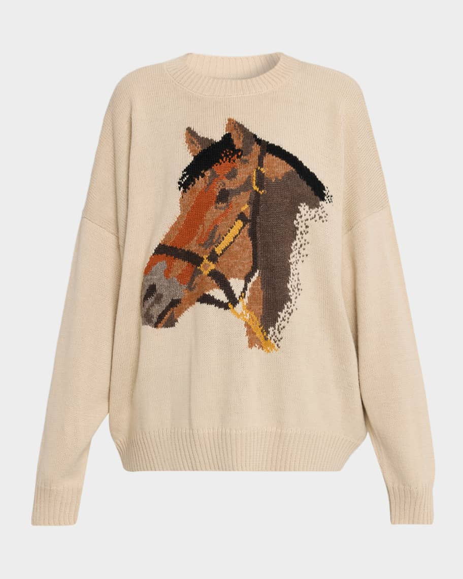 The Great The Stable Intarsia Alpaca-Blend Sweater | Neiman Marcus