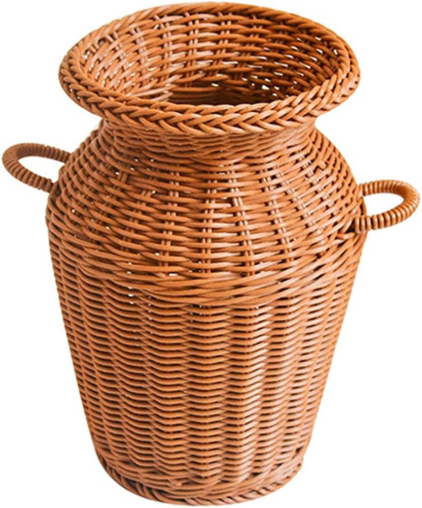 Cabilock Wicker Vase Rattan Woven Flower Basket Long Rustic Flower Arrangement Holder for Wedding... | Amazon (US)